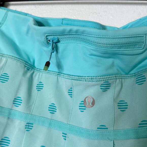 Lululemon Pace Setter Skirt Blue Dot Ruffle 10 - Picture 6 of 7